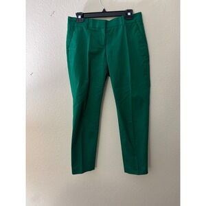 J.Crew Capri Pants Emerald Green Stretch Cotton Slim Cropped 
Size 2 A915